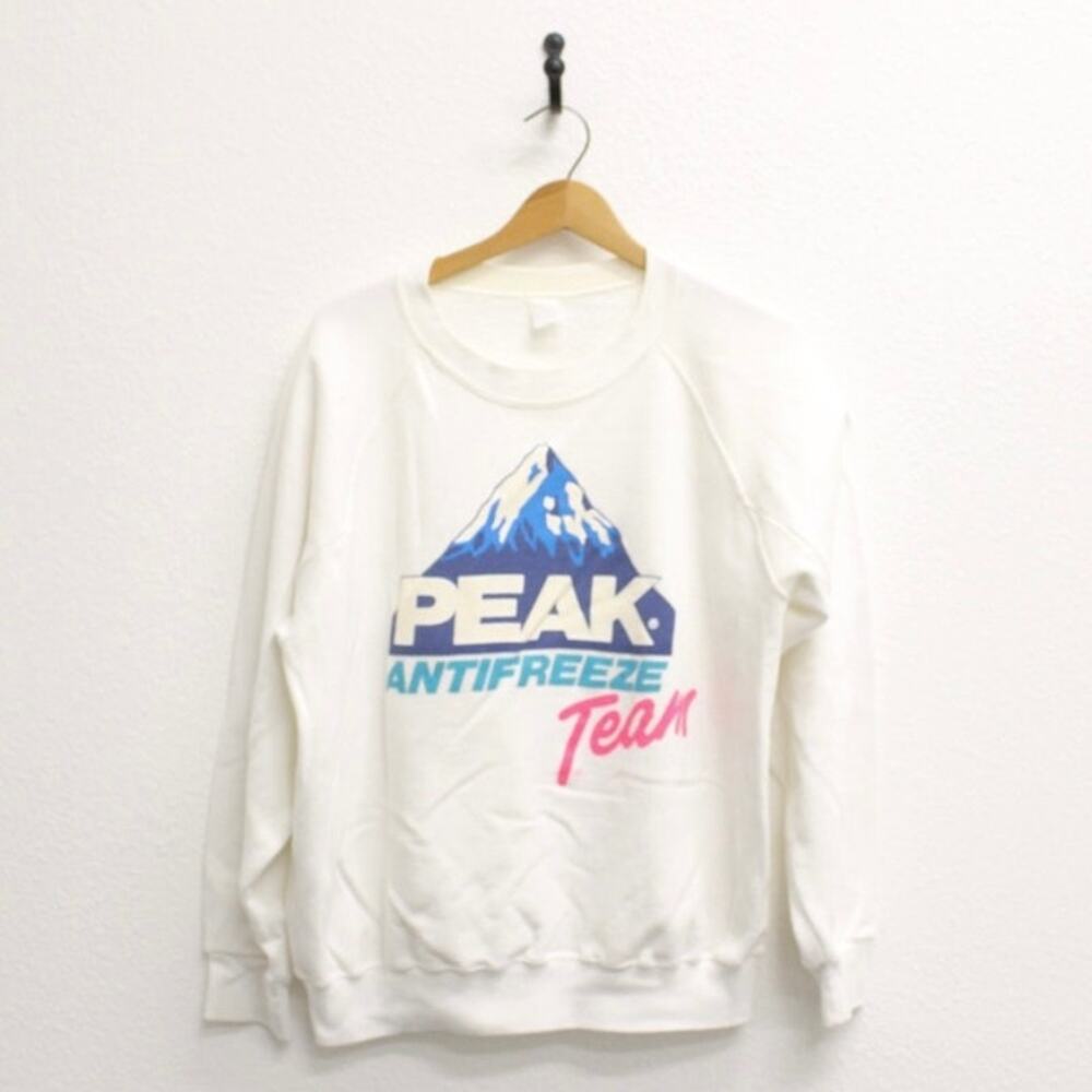 Vintage 90s Peak Antifreeze Team White Sweatshirt Men’s XL Automotive